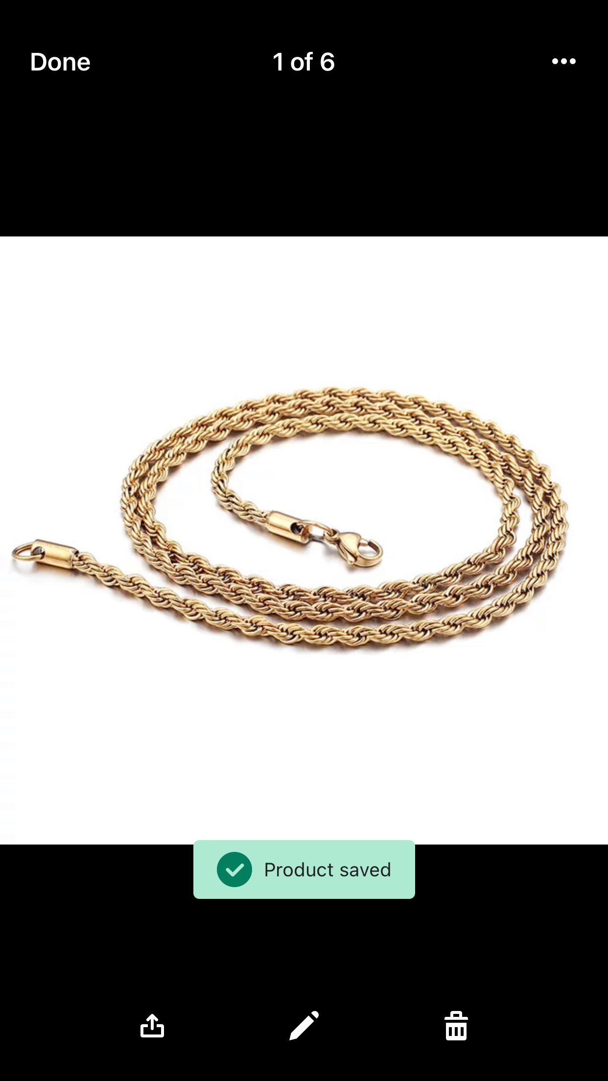 Gold Plated Rope Chain