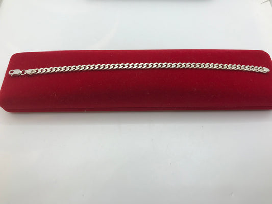 Bracelet à maillons cubains en argent sterling