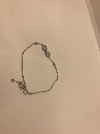 Bracelet infini en argent sterling