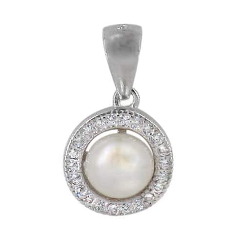 Real silver freshwater pearl necklace