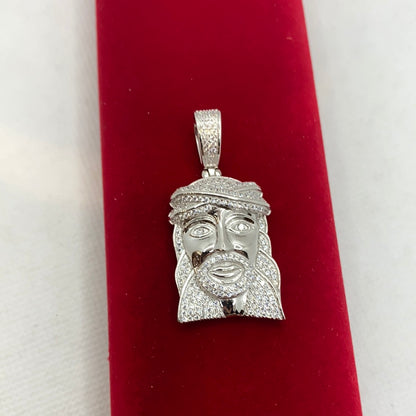 Pendentif visage de Jésus en argent sterling