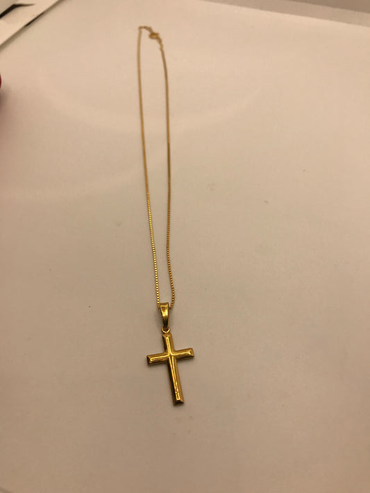 Sterling silver gold filled cross necklace