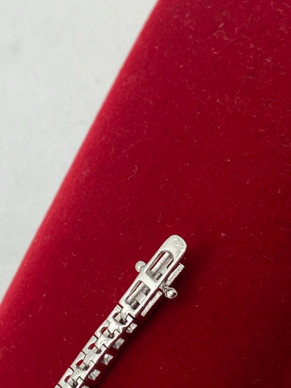 ਅਸਲੀ ਚਾਂਦੀ ਦੀ ਰਾਜਕੁਮਾਰੀ ਕੱਟ ਟੈਨਿਸ ਬਰੇਸਲੇਟ