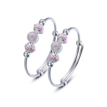 Bracelet bébé boule en argent sterling