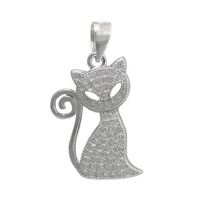 Collier chaton en argent véritable
