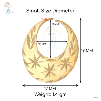 Classic Real Silver 18K PVD Gold Filled Nattiyan Earrings