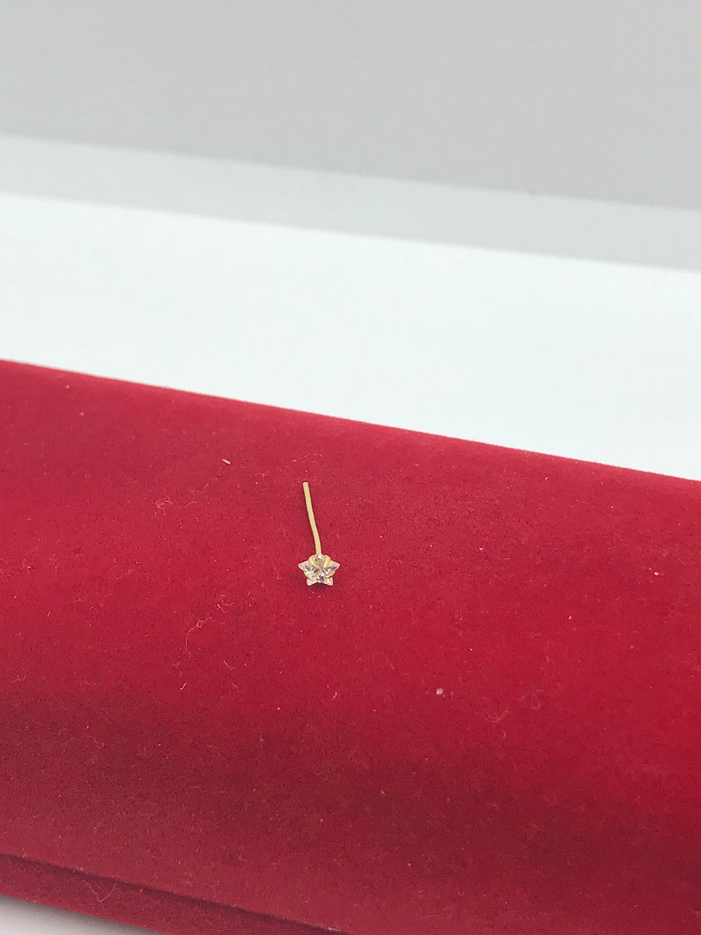 Sterling silver star nose stud