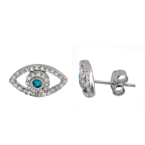 Real silver evil eye set