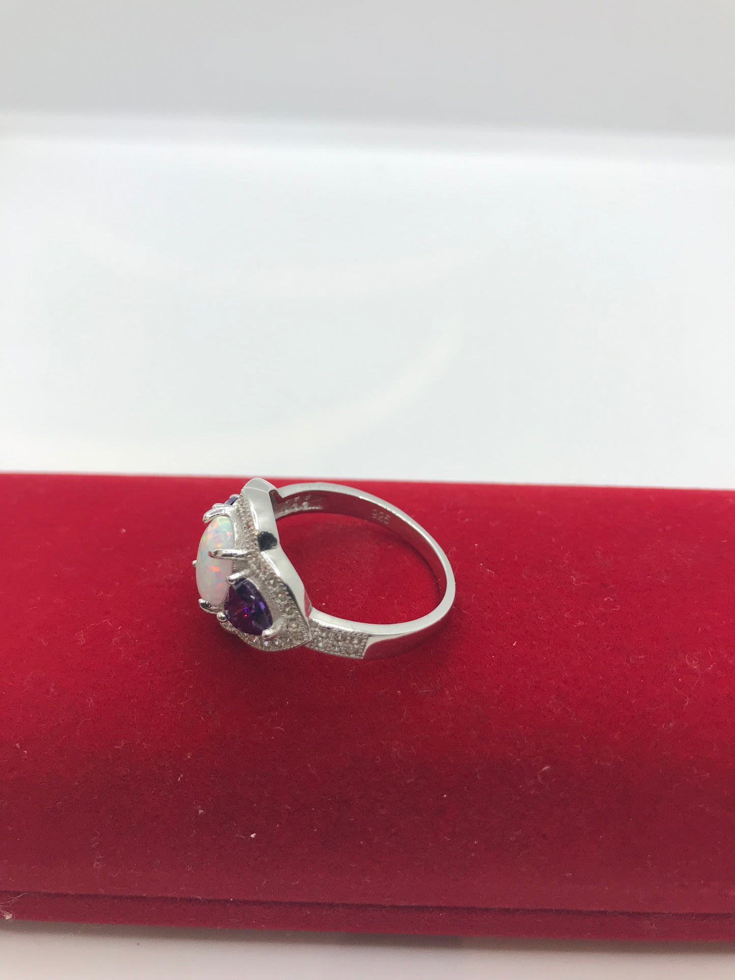 Bague en argent sterling 925 avec opale