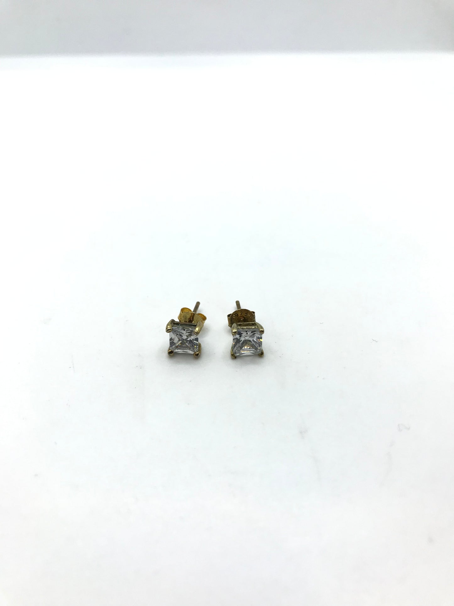 Sterling silver gold plated square studs