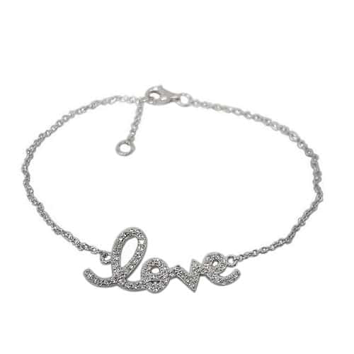 Bracelet d'amour en argent sterling