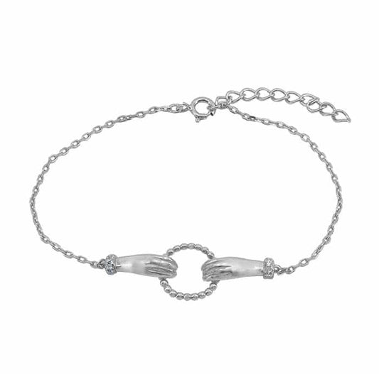Bracelet mains en argent sterling
