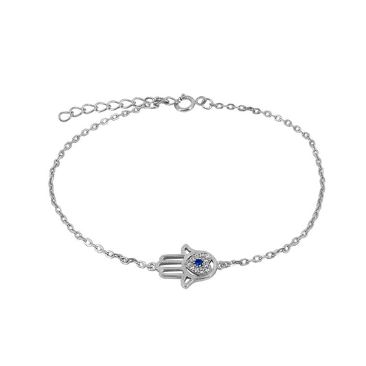Bracelet Hamsa en argent sterling
