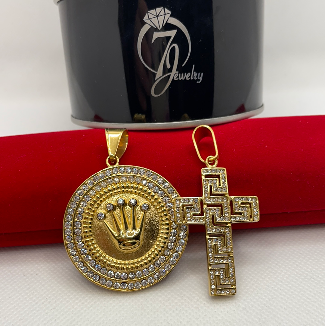 ਫੈਸ਼ਨੇਬਲ ਸੋਨੇ ਦੀ ਪਲੇਟ ਵਾਲੇ ਪੈਂਡੈਂਟ।