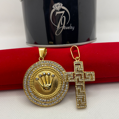 ਫੈਸ਼ਨੇਬਲ ਸੋਨੇ ਦੀ ਪਲੇਟ ਵਾਲੇ ਪੈਂਡੈਂਟ।