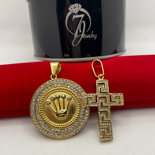 ਫੈਸ਼ਨੇਬਲ ਸੋਨੇ ਦੀ ਪਲੇਟ ਵਾਲੇ ਪੈਂਡੈਂਟ।