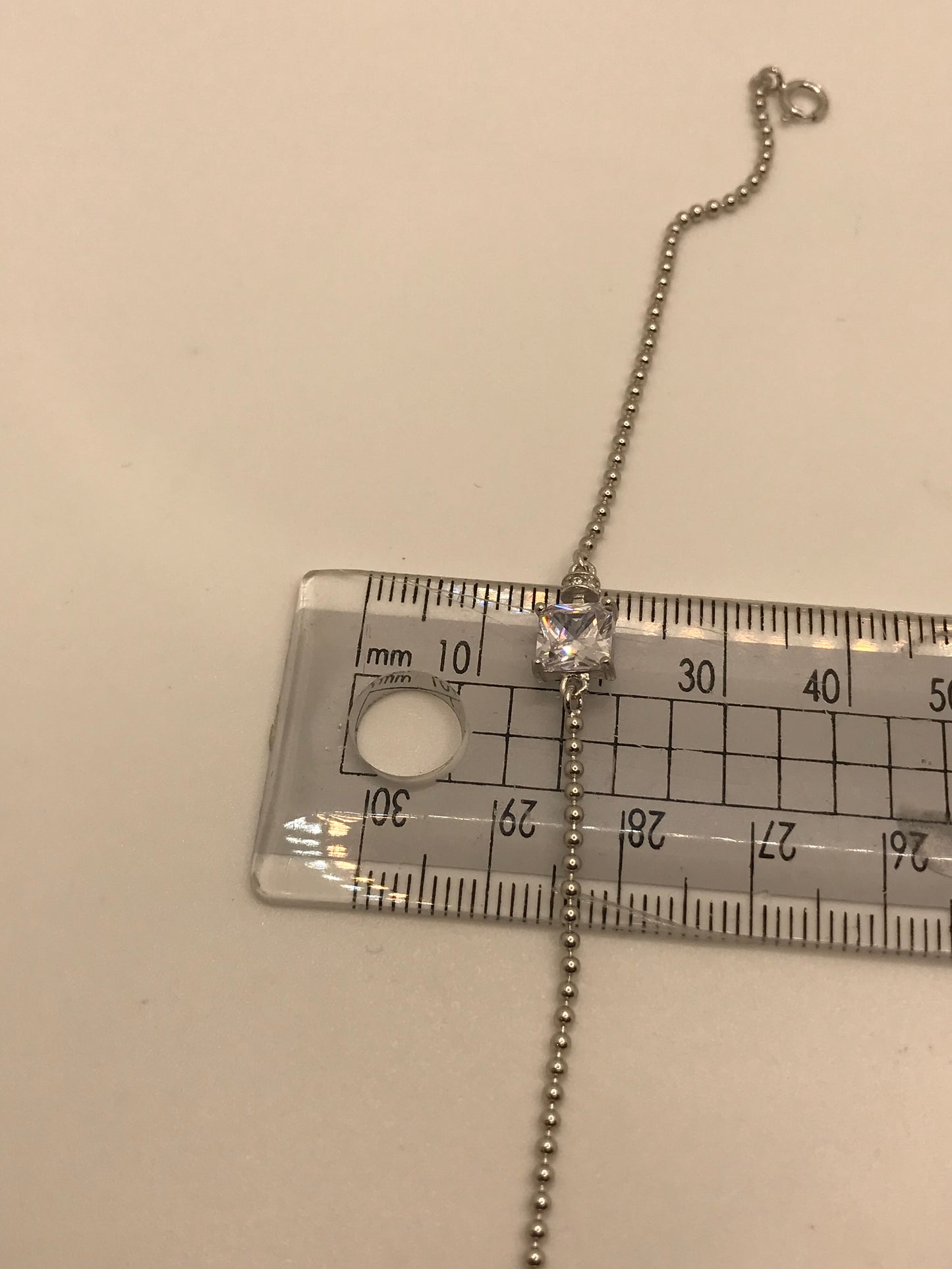 Bracelet en argent sterling avec pierre CZ