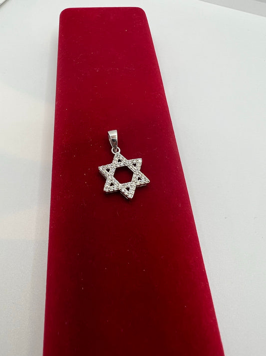 Real silver star of David pendant