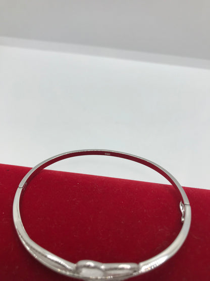 Bracelet jonc en argent sterling avec cœur ❤️