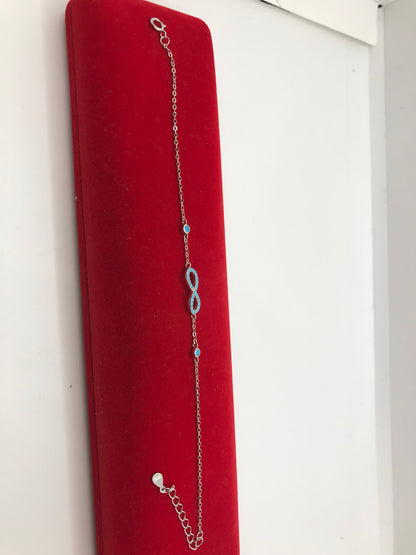 Bracelet infini en argent sterling