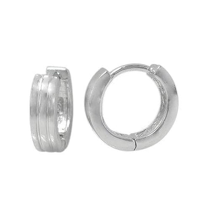 Créoles de créateur en argent véritable