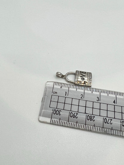 Pendentif cadenas d'amour en argent véritable