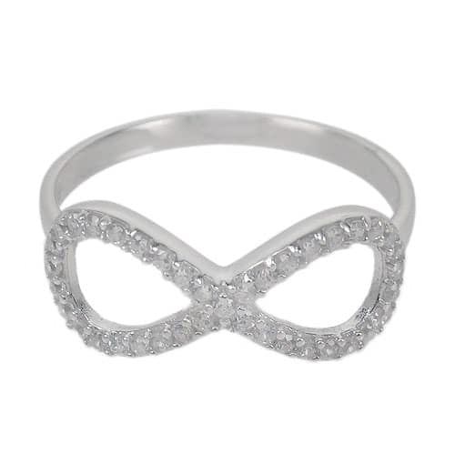 Bague infini en argent véritable