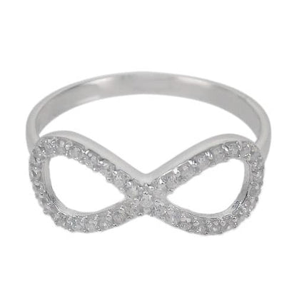 Real silver infinity ring