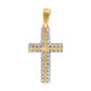 10k gold CZ stone cross pendants