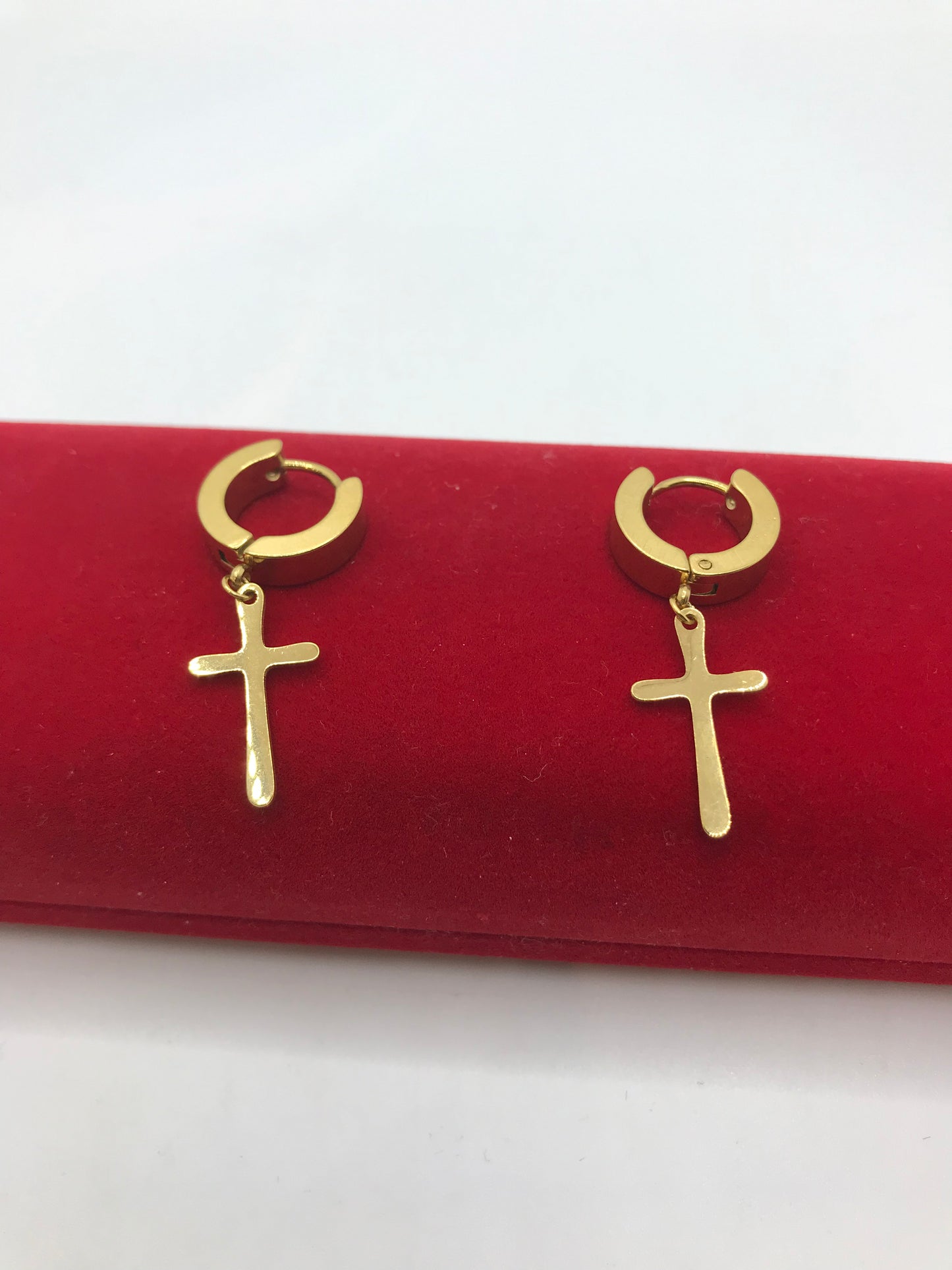 Boucles d'oreilles créoles plaquées or pour hommes