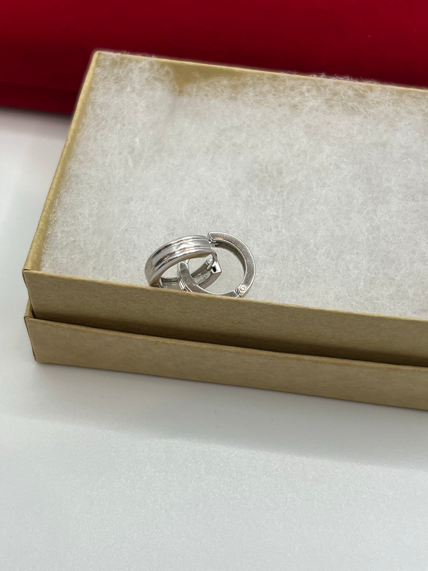 Créoles de créateur en argent véritable