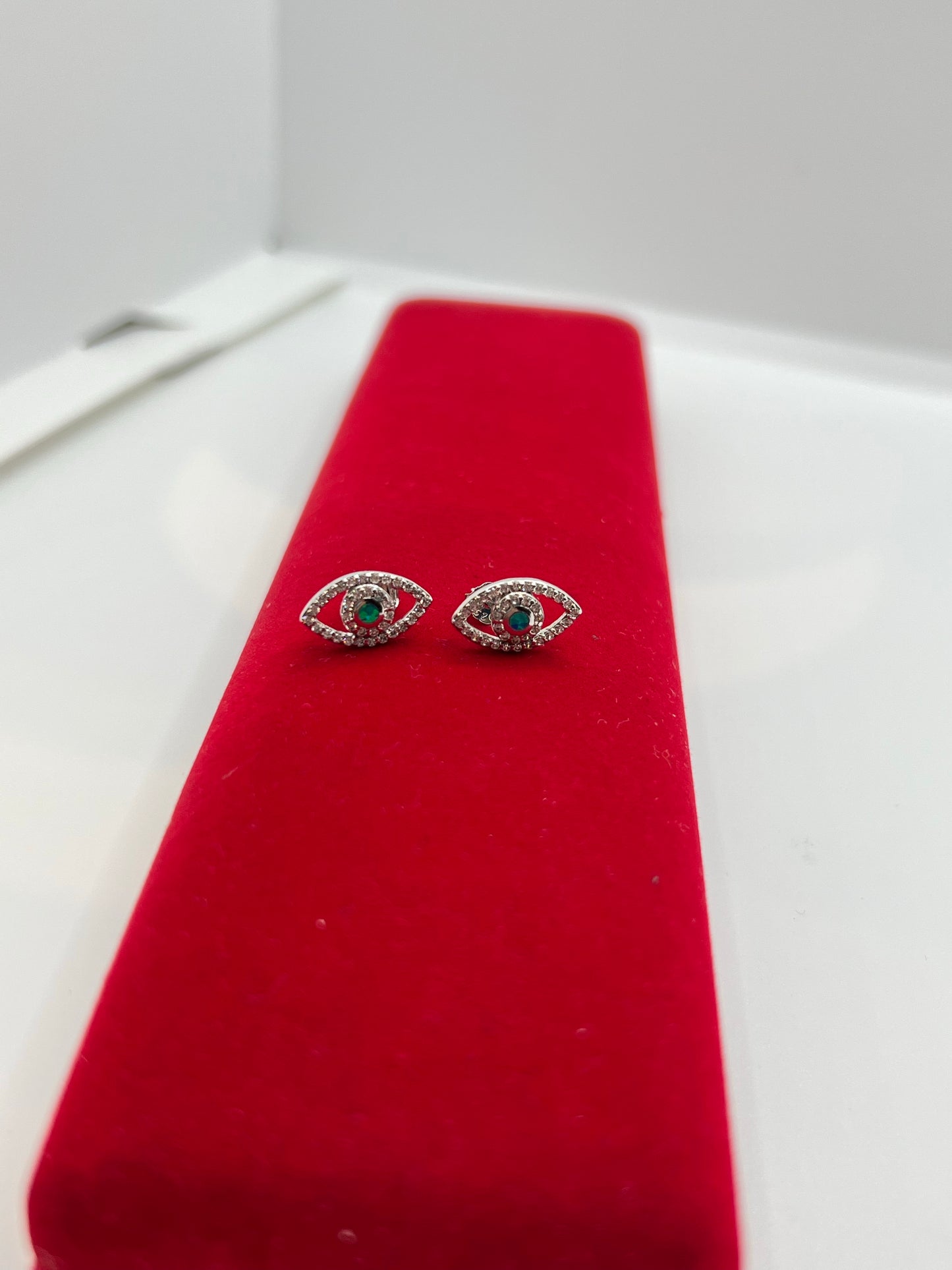 Real silver evil eye set