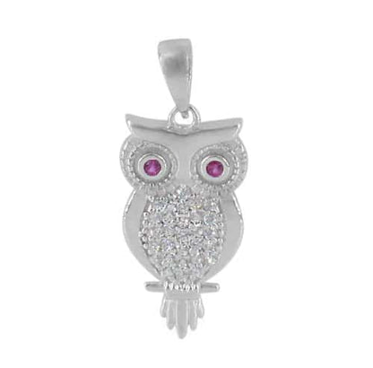 Pendentifs hibou en argent véritable