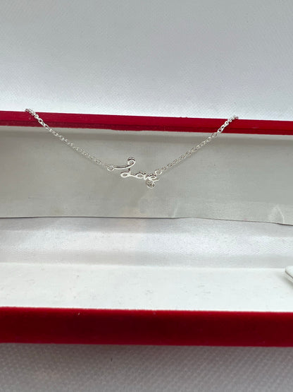 Real silver love pearl anklets