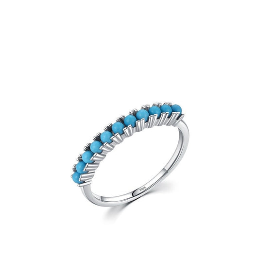 Sterling silver turquoise band ring