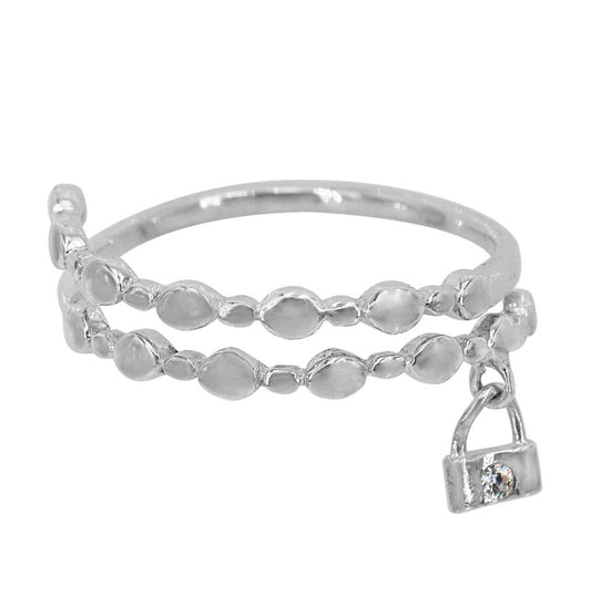 ਸਟਰਲਿੰਗ ਸਿਲਵਰ ਲਾਕ ਰਿੰਗ