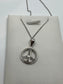 Real silver peace sign necklace