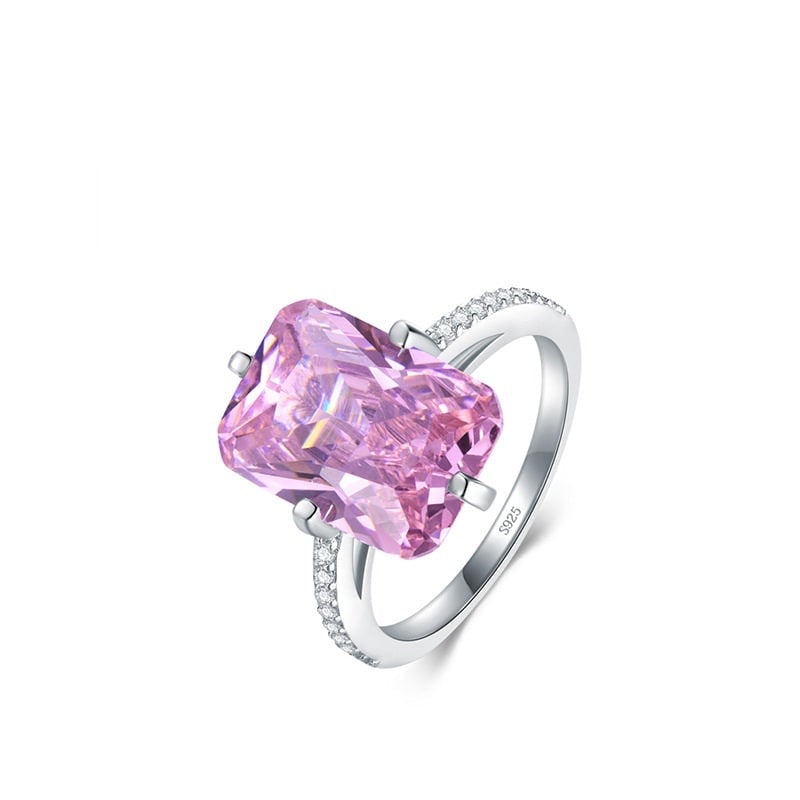 Bague en argent sterling taille princesse