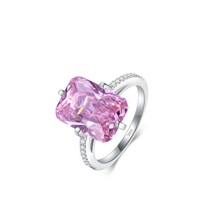 Bague en argent sterling taille princesse