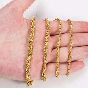 Chaîne torsadée plaquée or