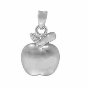 Pendentif pomme en argent véritable