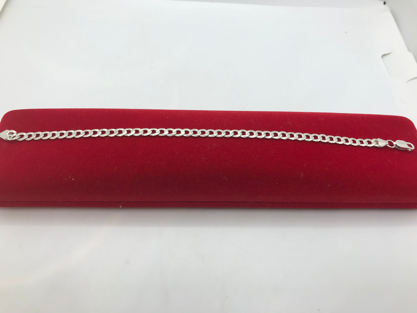 ਸਟਰਲਿੰਗ ਸਿਲਵਰ ਕਰਬ ਬਰੇਸਲੇਟ