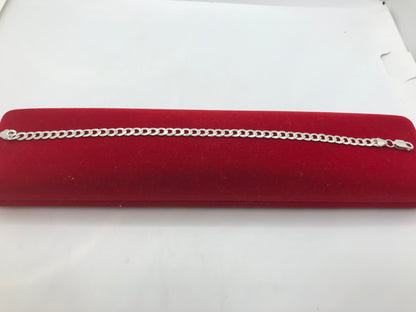 ਸਟਰਲਿੰਗ ਸਿਲਵਰ ਕਰਬ ਬਰੇਸਲੇਟ